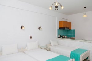 Triple Studio with 3 single beds and city view balcony
