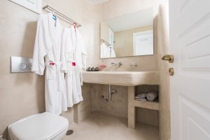 ECONOMY DOUBLE ROOM: Double bed or two twins beds, with verandas or balconies in first floor with pool and sea view.