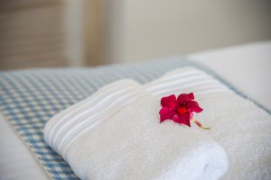 ECONOMY DOUBLE ROOM: Double bed or two twins beds, with verandas or balconies in first floor with pool and sea view.