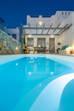 Holiday House with Swimming Pool and Sea View. Accommodates 5th guest at no extra charge.